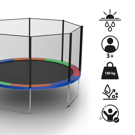 TRAMPOLINA OGRODOWA DLA DZIECI CHASE 12FT WIELOKOLOROWA 366 CM