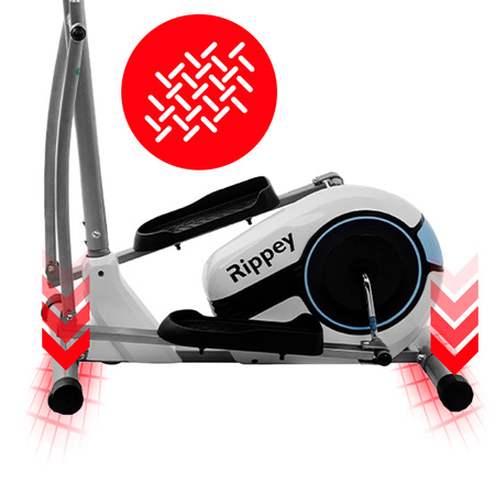 TRENAŻER ELIPTYCZNY ROWER TRENINGOWY ORBITREK MAGNETYCZNY FLEX WHITE