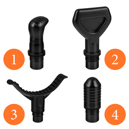 PISTOLET DO MASAŻU MOCNY MASAŻER DO PLECÓW CIAŁA MASSAGE GUN 100W + 12 KOŃCÓWEK RP20