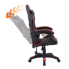 FOTEL GAMINGOWY BIUROWY OBROTOWY ZING-B CZARNY OBSZYCIE CZERWONE SKÓRA PU