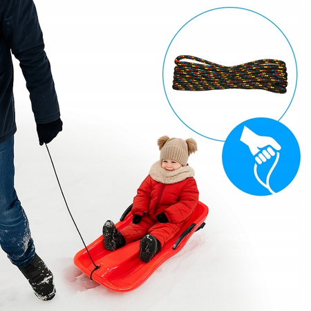 SANKI DZIECIĘCE Z HAMULCEM ŚLIZG PLASTIKOWY SKIPPER CZERWONE