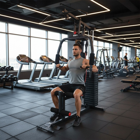 ATLAS DO ĆWICZEŃ WIELOSTANOWISKOWY TRENINGOWY SIŁOWNIA DOMOWA LS07 72KG