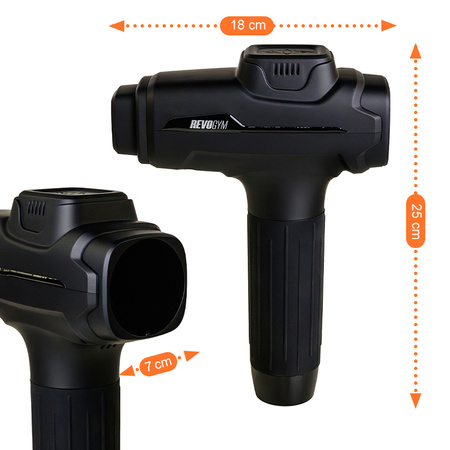 PISTOLET DO MASAŻU MOCNY MASAŻER DO PLECÓW CIAŁA MASSAGE GUN 100W + 12 KOŃCÓWEK RP20