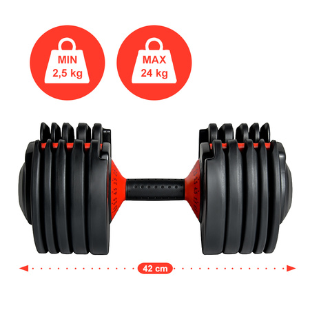 HANTLA SZTANGIELKA REGULOWANA 24 KG RP17-24