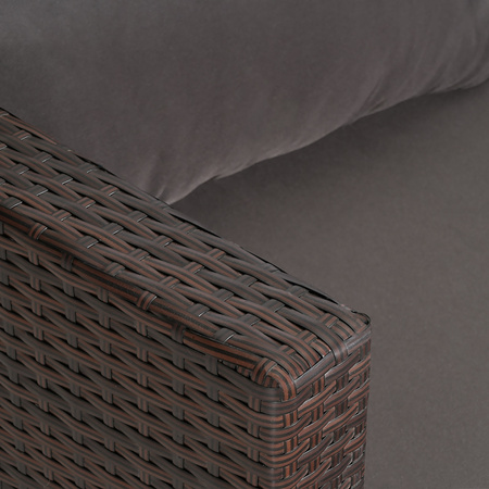 ZESTAW MEBLE OGRODOWE RATTANOWE VOLTA 4 OSOBOWE BRĄZOWY