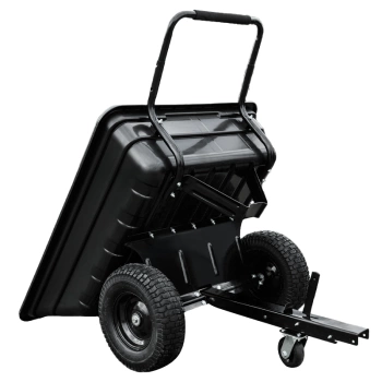 PRZYCZEPKA OGRODOWA DO KOSIARKI TRAKTORKA OGRODOWEGO BOGIE-TRAX CZARNA POLIMEROWA DO 400 KG