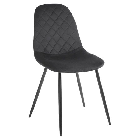 FOTEL KRZESŁO WELUROWE TAPICEROWANE CAMA CZARNE NOGI CZARNE