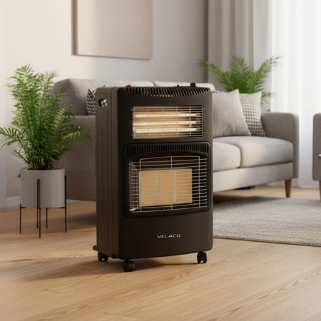 PIECYK GAZOWO-ELEKTRYCZNY DOMOWY GRZEJNIK FARELKA NA BUTLĘ REDUKTOR 4200W