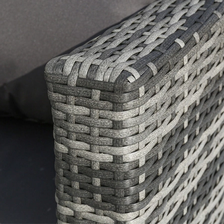 ZESTAW MEBLI OGRODOWYCH RATTANOWE LIME 5 OSOBOWE SZARY