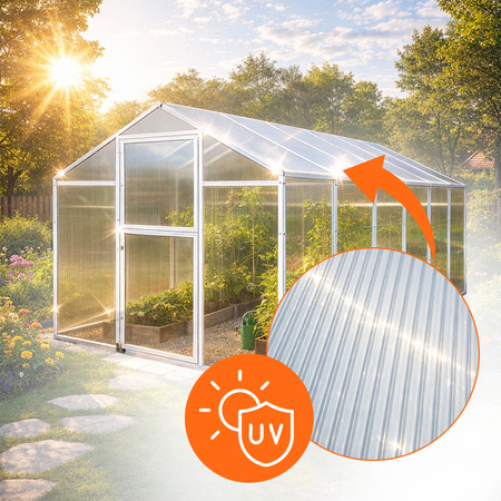 SZKLARNIA OGRODOWA Z POLIWĘGLANU TUNEL FLOWERS OCYNK 4 MM 210x400 CM 8,4m2