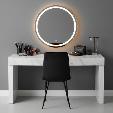 KRZESŁO FOTEL WELUROWY TAPICEROWANY TESA CZARNY NOGI CZARNE