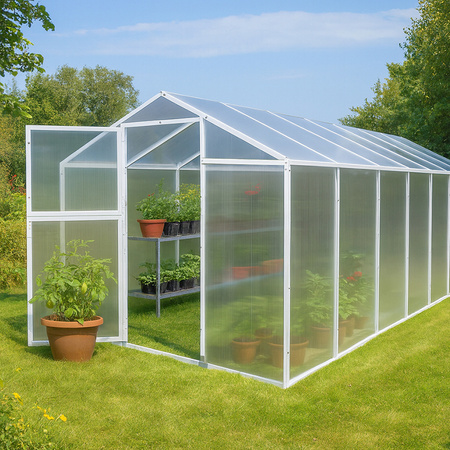 SZKLARNIA OGRODOWA Z POLIWĘGLANU TUNEL FLOWERS OCYNK 4 MM 210x400 CM 8,4m2