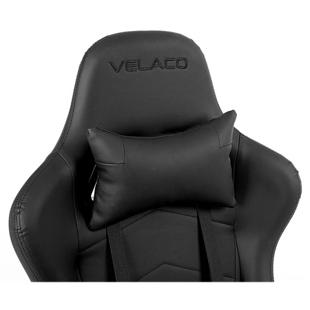 FOTEL GAMINGOWY BIUROWY OBROTOWY RIVAL CZARNY SKÓRA PU