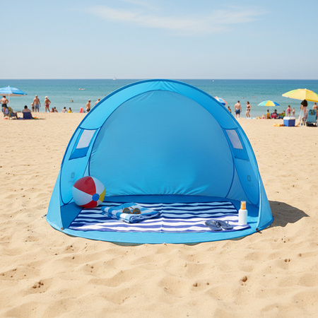 NAMIOT PLAŻOWY OGRODOWY TURYSTUCZNY PARAWAN SUNSET 1A NIEBIESKI