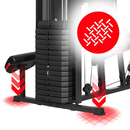 ATLAS DO ĆWICZEŃ WIELOSTANOWISKOWY TRENINGOWY SIŁOWNIA DOMOWA LS08 90KG
