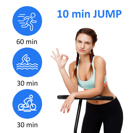 TRAMPOLINA FITNESS NIEBIESKA 130 CM