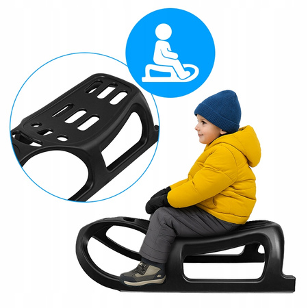 SANKI DZIECIĘCE TRADYCYJNE NA PŁOZACH OLAF CZARNE