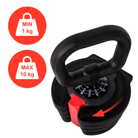 HANTLE REGULOWANE KETTLEBELL ZESTAW AUTOMATYCZNA REGULACJA 3W1 19 KG RP15