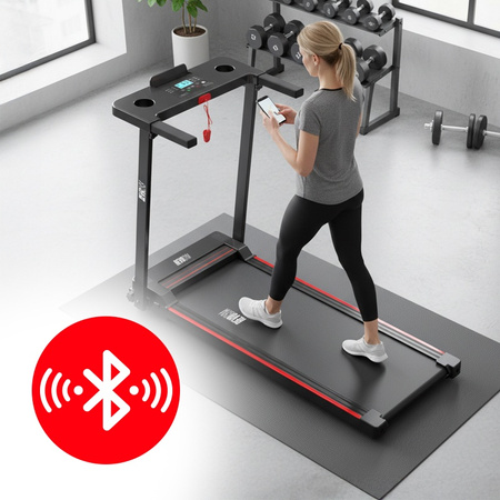 BIEŻNIA ELEKTRYCZNA TRENINGOWA DOMOWA RUN 1-12 KM/H 120 KG 230 V BLUETOOTH