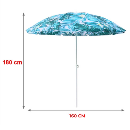 PARASOL PLAŻOWY OGRODOWY BALKONOWY KORAL 1A 180 CM