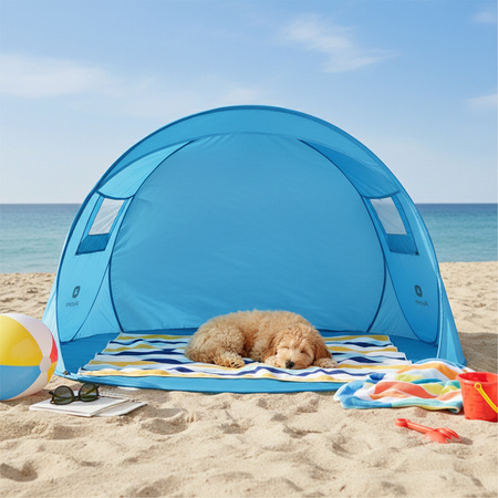 NAMIOT PLAŻOWY OGRODOWY TURYSTUCZNY PARAWAN SUNSET 1A NIEBIESKI