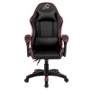 FOTEL GAMINGOWY BIUROWY OBROTOWY ZING-B CZARNY OBSZYCIE CZERWONE SKÓRA PU