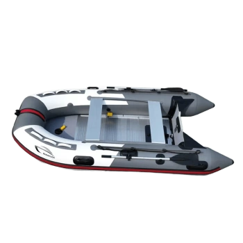 PROFESJONALNY PONTON WĘDKARSKI TURYSTYCZNY BARAKUDA 300 BIAŁO-SZARY