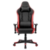 FOTEL GAMINGOWY BIUROWY OBROTOWY FURIA CZARNO/CZERWONY SKÓRA PU