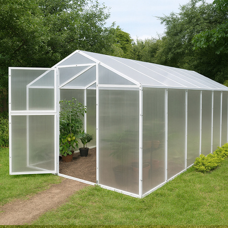 SZKLARNIA OGRODOWA Z POLIWĘGLANU TUNEL FLOWERS OCYNK 4 MM 210x400 CM 8,4m2