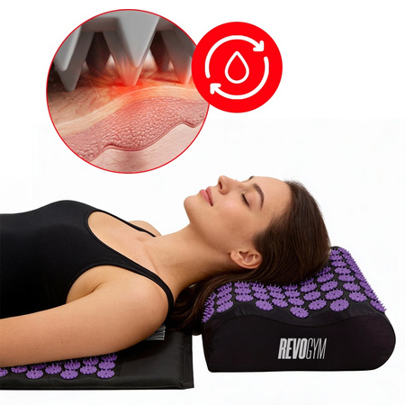 MATA DO AKUPRESURY ZDROWOTNA Z KOLCAMI AKUPRESURA MASAŻ ZESTAW Z PODUSZKĄ