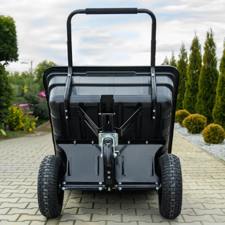 PRZYCZEPKA OGRODOWA DO KOSIARKI TRAKTORKA OGRODOWEGO BOGIE-TRAX CZARNA POLIMEROWA DO 400 KG