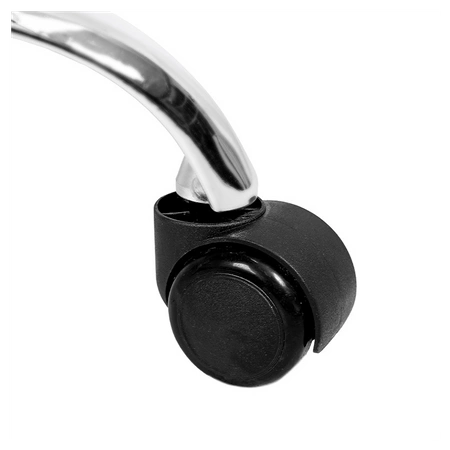 FOTEL BIUROWY OBROTOWY ZENIT CZARNA SKÓRA PU PODSTAWA CHROM