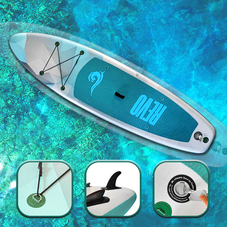 DESKA SUP OAHU DO PŁYWANIA STAND UP PADDLE POMPOWANA 320CM ZESTAW + SIEDZISKO