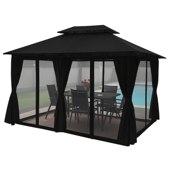 PAWILON OGRODOWY KING-BL-BL MATERIAŁ WSPORNIK MOSKITIERA 4x3 SOLIDNY