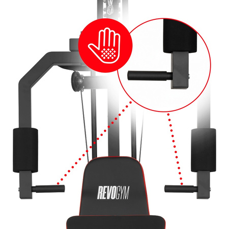 ATLAS DO ĆWICZEŃ WIELOSTANOWISKOWY TRENINGOWY SIŁOWNIA DOMOWA LS04 72KG