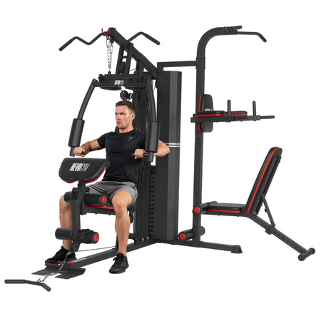 ATLAS DO ĆWICZEŃ WIELOSTANOWISKOWY TRENINGOWY SIŁOWNIA DOMOWA LS09 90KG