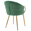FOTEL KRZESŁO WELUROWE TAPICEROWANY METIS BUTELKOWA ZIELEŃ NOGI ZŁOTE
