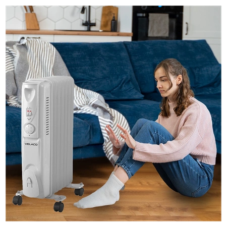 GRZEJNIK OLEJOWY ELEKTRYCZNY 9 ŻEBER TERMOSTAT MERAPI 2000 W
