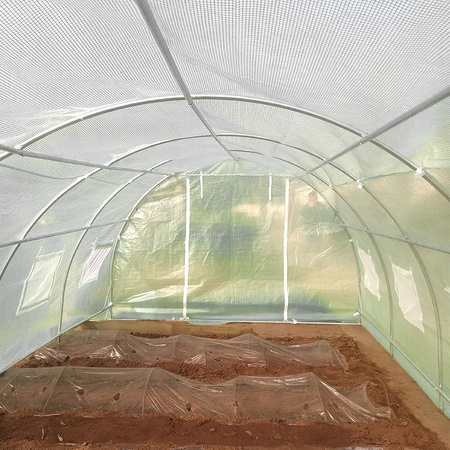 TUNEL OGRODOWY FOLIOWY SZKLARNIA 18m2 TF06W 6x3m BIAŁY SOLIDNY