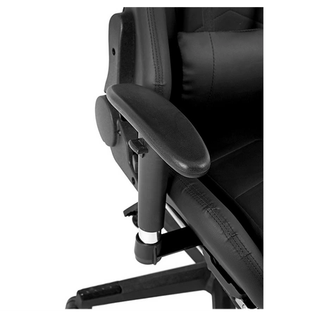 FOTEL GAMINGOWY BIUROWY OBROTOWY RIVAL CZARNY SKÓRA PU