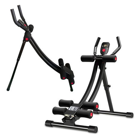 TRENAŻER MIĘŚNI BRZUCHA ŁAWKA DO ĆWICZEŃ SKŁADANY REGULOWANY Z LICZNIKIEM