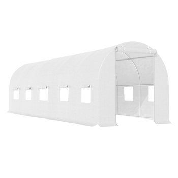 TUNEL OGRODOWY FOLIOWY SZKLARNIA 18m2 TF06W 6x3m BIAŁY SOLIDNY