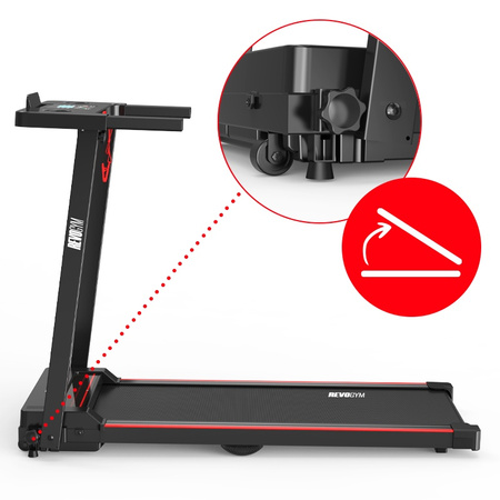 BIEŻNIA ELEKTRYCZNA TRENINGOWA DOMOWA RUN 1-12 KM/H 120 KG 230 V BLUETOOTH