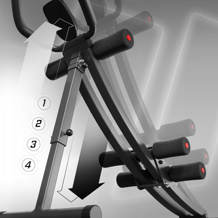 TRENAŻER MIĘŚNI BRZUCHA ŁAWKA DO ĆWICZEŃ SKŁADANY REGULOWANY Z LICZNIKIEM