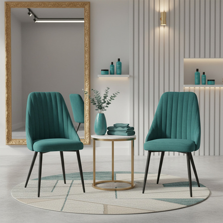 KRZESŁO FOTEL WELUROWY TAPICEROWANY NIKA BUTELKOWA ZIELEŃ NOGI CZARNE