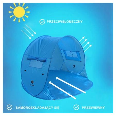 NAMIOT PLAŻOWY OGRODOWY TURYSTUCZNY PARAWAN SUNSET 1A NIEBIESKI