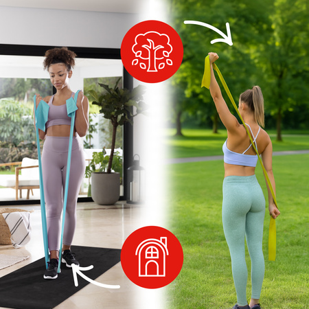 GUMY OPOROWE ZESTAW 5 SZT. DO ĆWICZEŃ ROZCIĄGANIA TRENINGU SNAKE-MIX