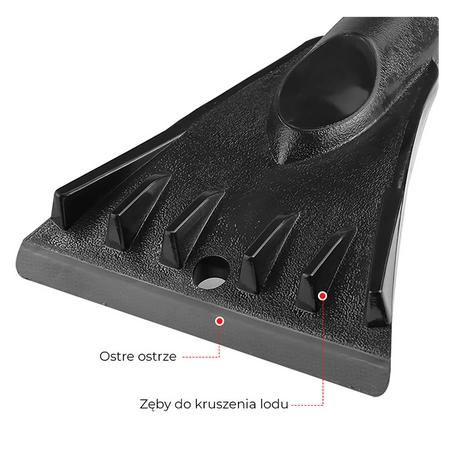 SZCZOTKA SKROBACZKA DO SAMOCHODU 2W1 TELESKOPOWA REGULOWANA THOR CZARNO-CZERWONA 87-122 CM