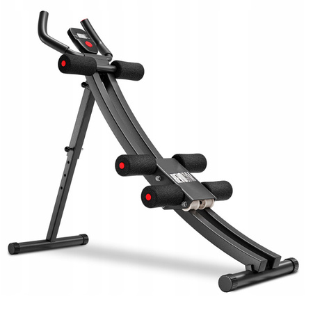 TRENAŻER MIĘŚNI BRZUCHA ŁAWKA DO ĆWICZEŃ SKŁADANY REGULOWANY Z LICZNIKIEM