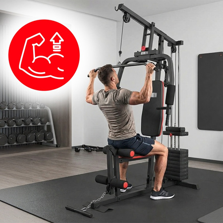 ATLAS DO ĆWICZEŃ WIELOSTANOWISKOWY TRENINGOWY SIŁOWNIA DOMOWA LS07 72KG